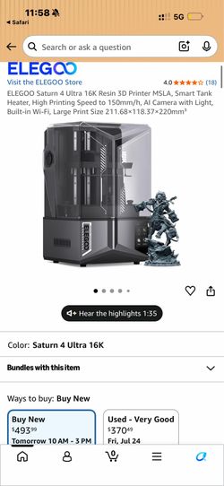 Elegoo  Saturn 3D Printer