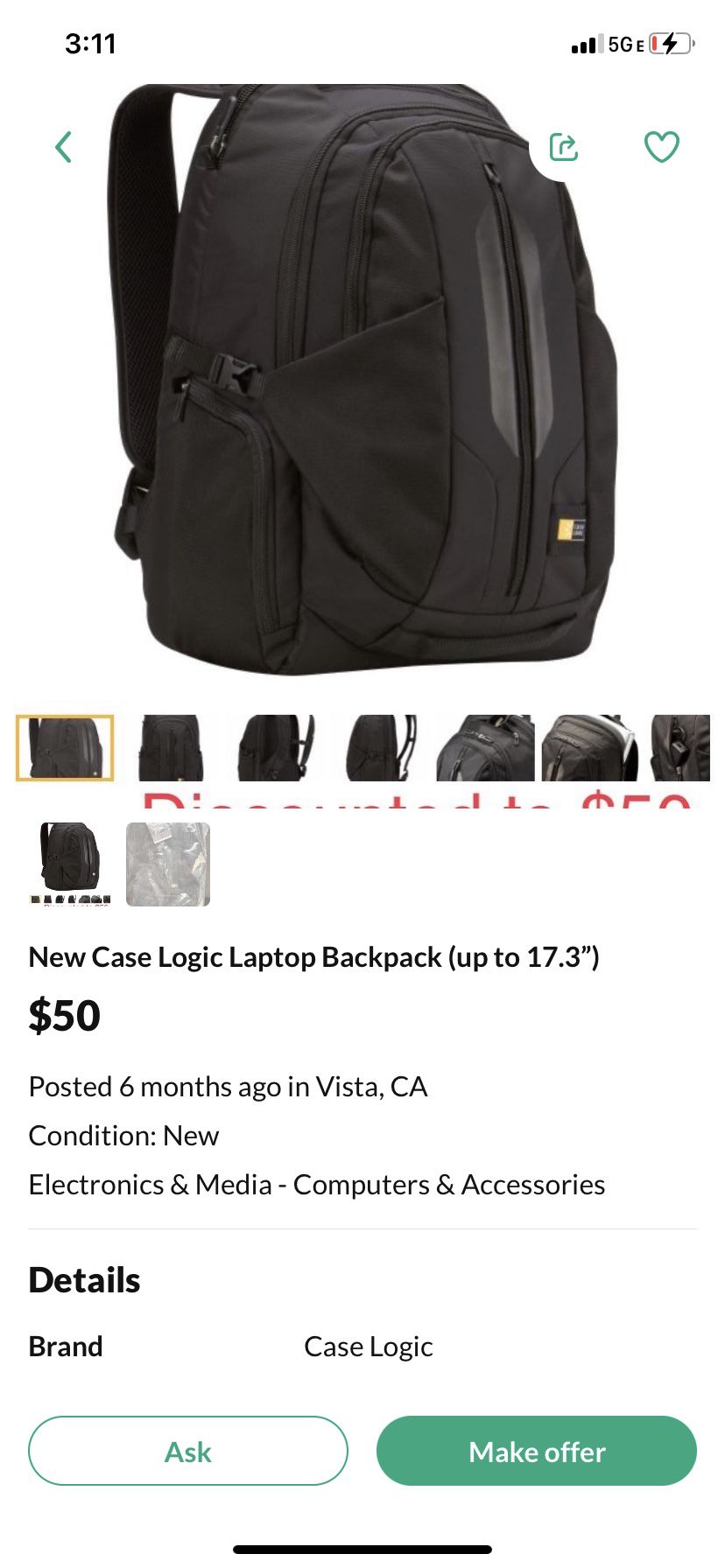Laptop Backpack (Case Logic)