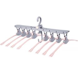 Multifunctional folding clothes rack wardrobe storage, multi-layer shrinkable household drying racks