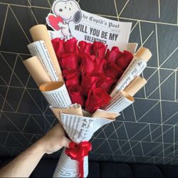 Flat Valentine Bouquet