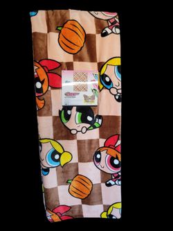 Powerpuff Girls Throw 50x70in - Pumpkin Check