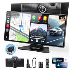 11.5” CarPlay Screen with Dash Cam – Brand new in sealed