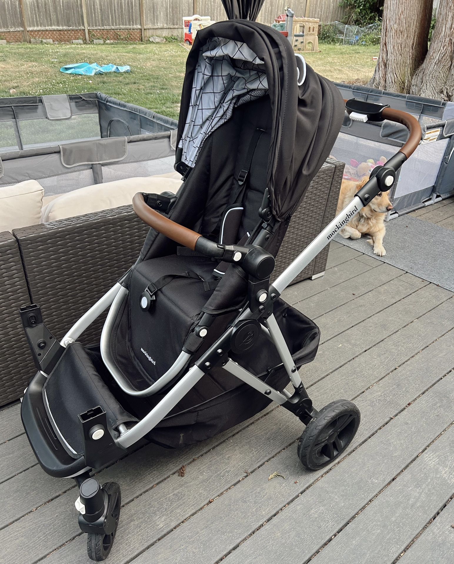 Mockingbird Single To Double Stroller(Like New!)