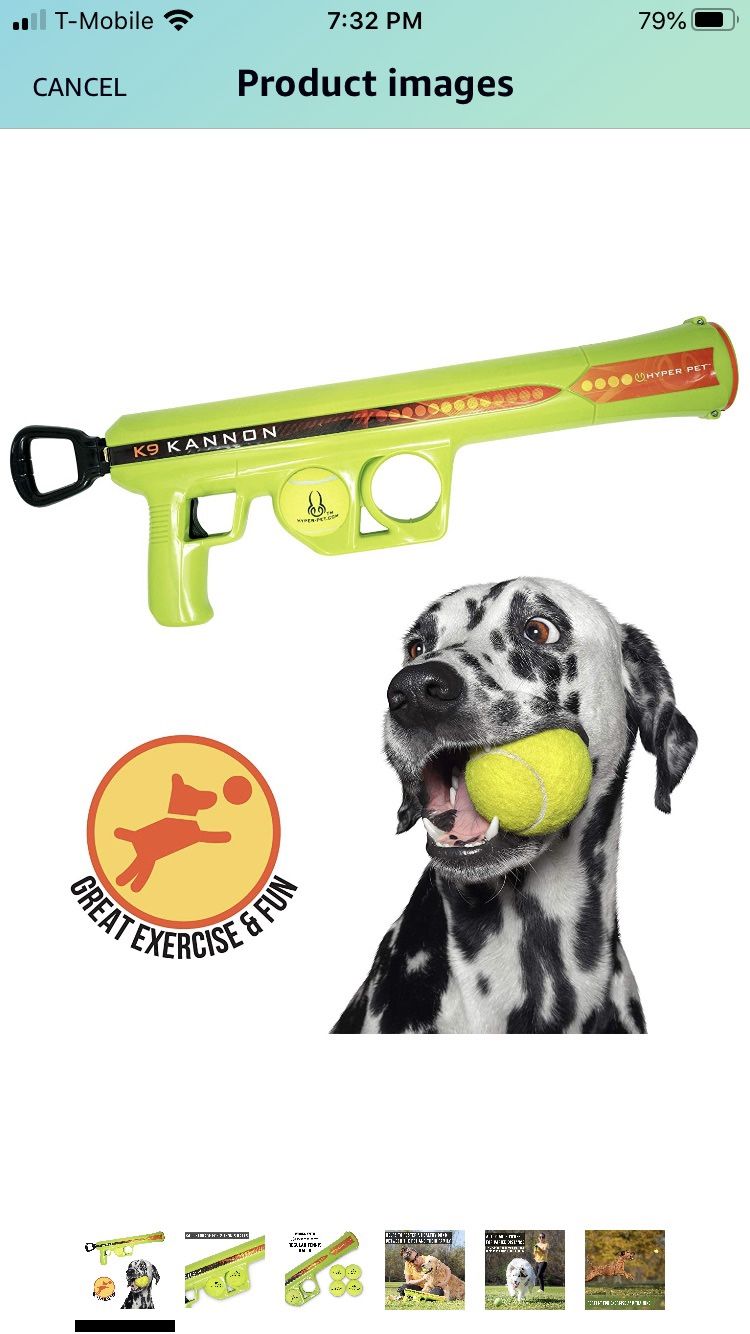 Hyper Pet K9 Kannon K2 Ball Launcher Interactive Dog Toys (Load and Launch Tennis Balls for Dogs To Fetch) Best for Small and Large Dogs