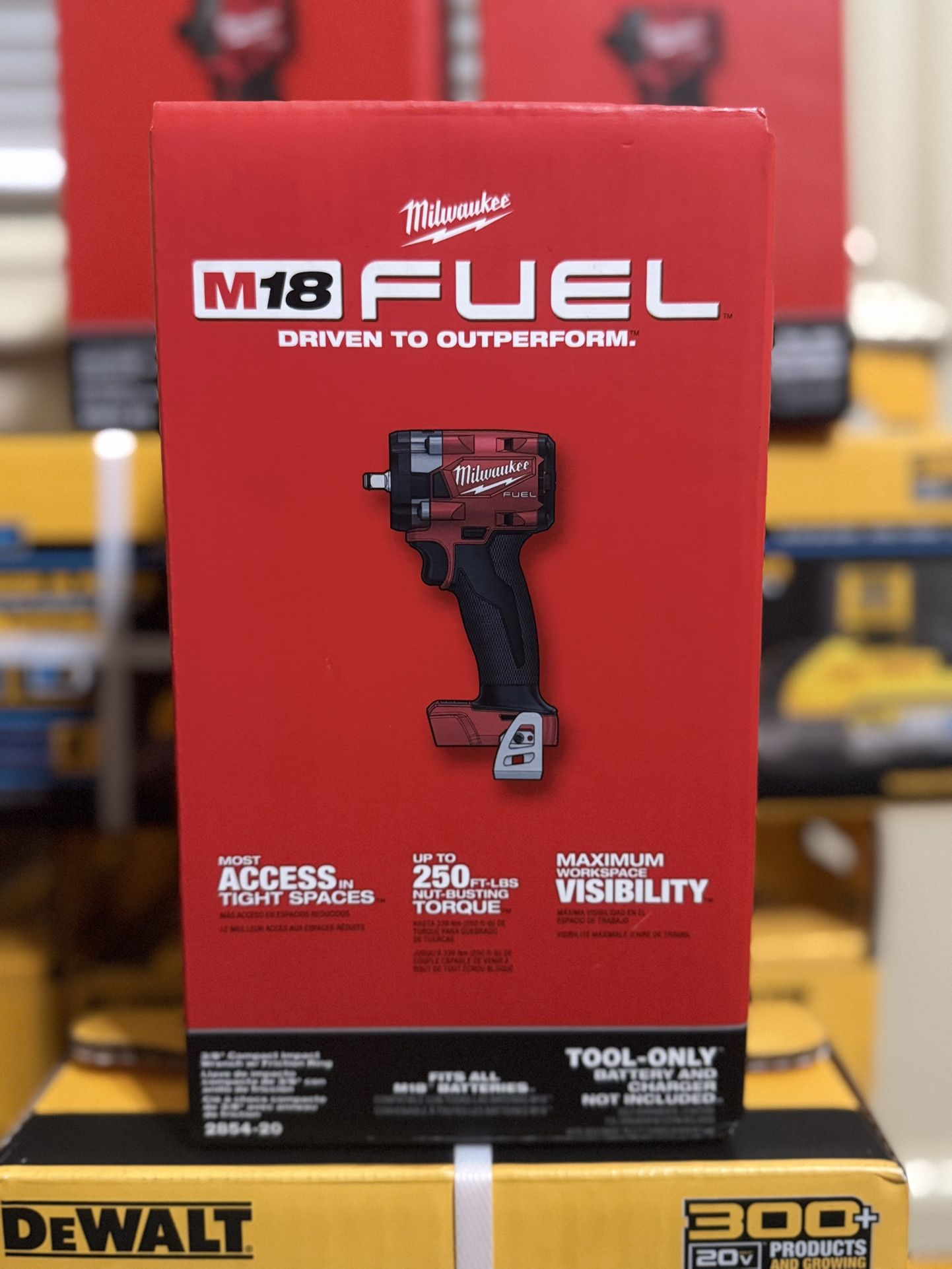 Milwaukee M18 FUEL GEN-3 18V Lithium-lon Brushless Cordless 3/8 in. Compact Impact Wrench with Friction Ring (Tool-Only)