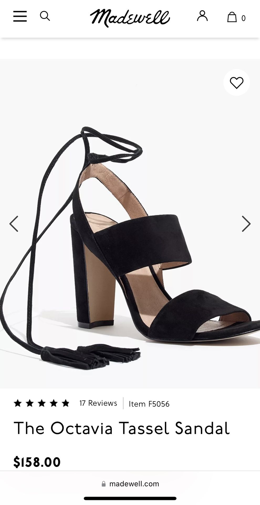 Madewell Octavia Tassel Sandal Size