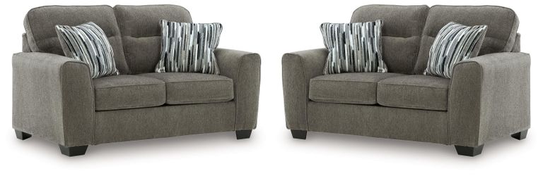 Olten Graphite 2 Loveseats (Online Special Price)