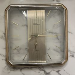 Vintage Gold/silver Clock 1980s Waltham