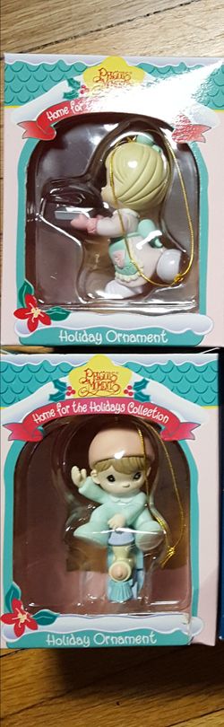 Precious Moments and Looney Tunes Christmas ornaments