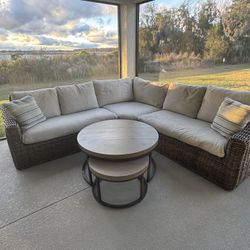 Outdoor Wicker Couch Set 