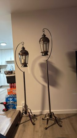 Antique Brass Floor Lanterns
