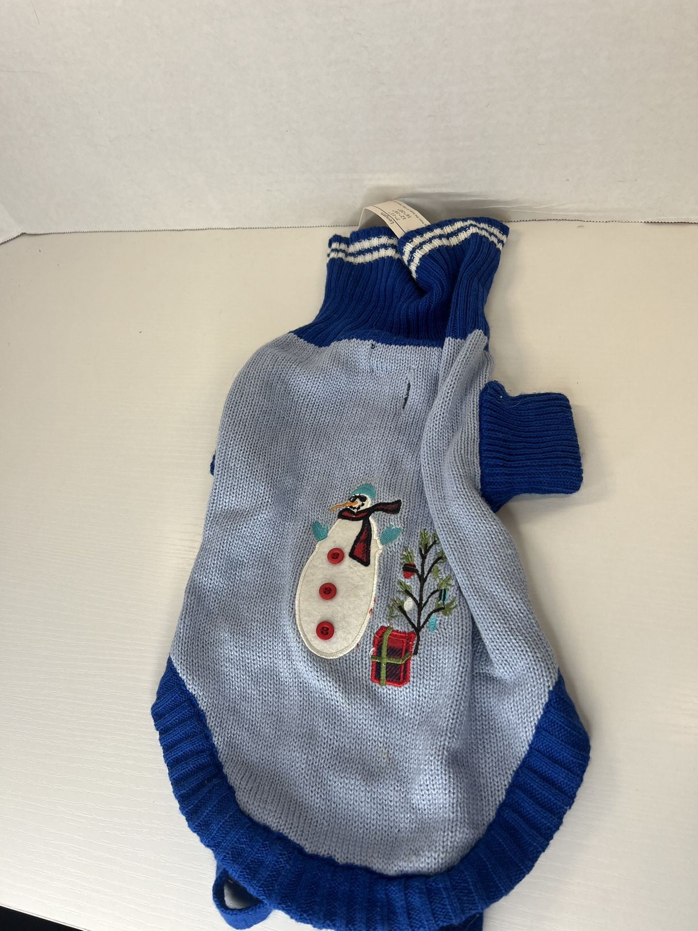 Allegra Christmas Snowman Dog Sweater Medium