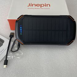 Solar Power Bank 36000mAh with Built in Wireless Charging 