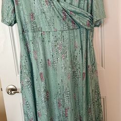 BRAND NEWSpring /Summer Dress - Plus Size Cross Short Sleeve Tiered Maxi Dress with Pockets