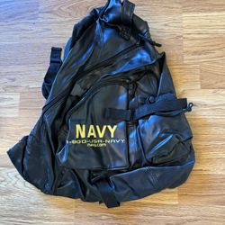 Navy Sling Backpack Shoulder Bag 
