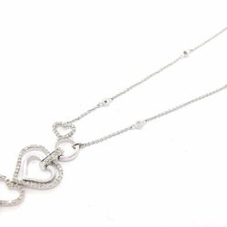 14K Gold Lovely Diamond by the Yard Hanging Heart Pendant Necklace #32453