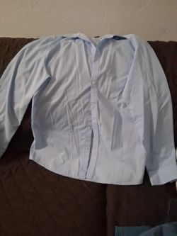 Mens dress shirt light blue size L $5