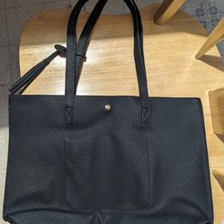 Black Faux Leather Purse/Bag