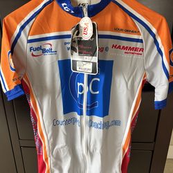 NEW Louis Garneau Cycling Jersey Short Sleeve 1/2 Zip Multicolored, Men’s S