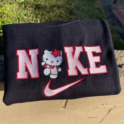 Kitty Embroidered Sweatshirts
