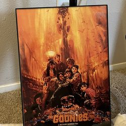 Goonies poster with frame