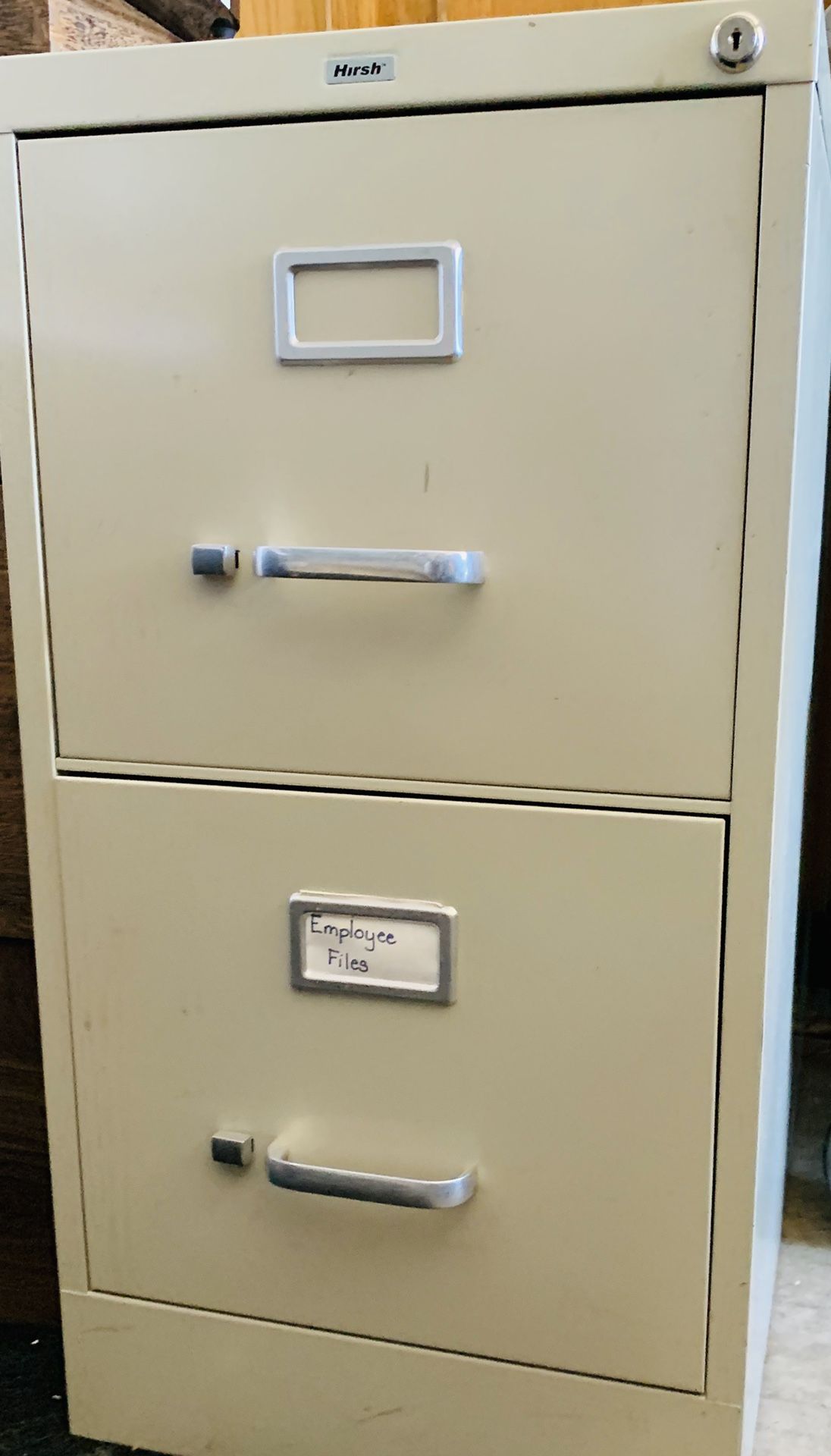 2 drawer metal file cabinet Hirsh