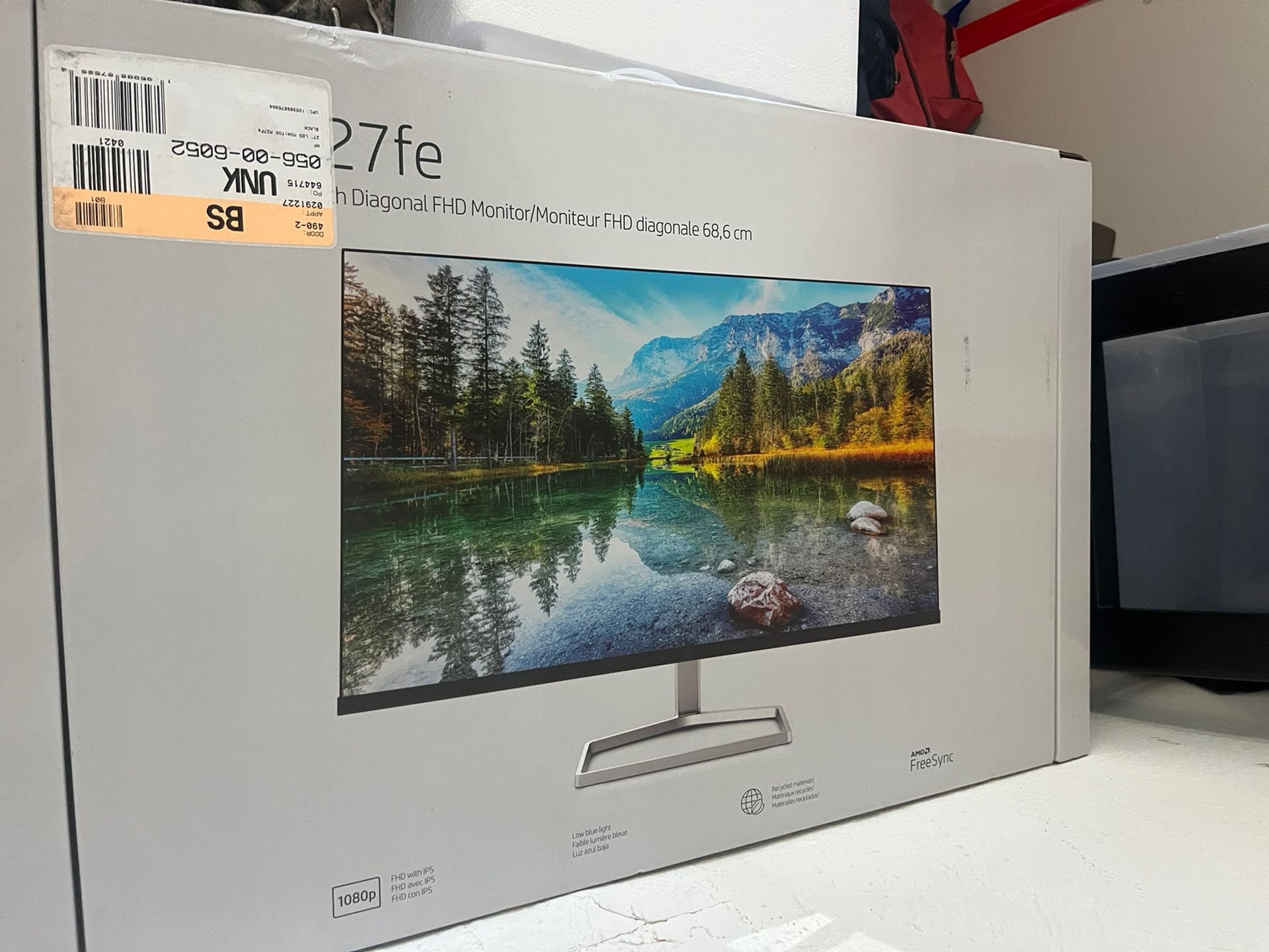 $300 NEW 27” HP Screen Monitor HP 27" Full HD IPS Computer Monitor, AMD FreeSync, (2 x HDMI, VGA) - M27fe