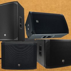 EV Powered Speaker System EKX Series 18" Bass Subwoofers 15" PA Monitors 5600 W Package 🚨 Payment Options Available 🚨 No Credit Needed 🚨 