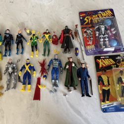 Marvel Legends Lot of 14 X Men Spiderman Fantastic Four Figures