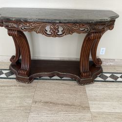 Granite Top Console Table