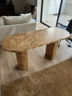 CB2 Marisa Burl Wood Desk