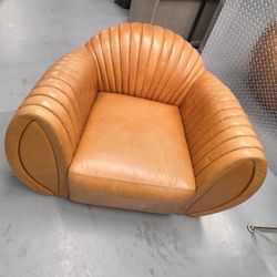 Gorgeous Comfy Luxury Leather Shell Armchair 