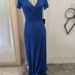POPULAR BLUE LONG DRESS SIZE S
