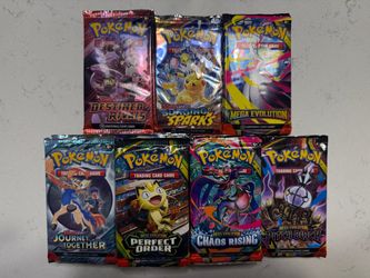 28x Pokemon Booster Pack Lot – Destined Rivals, Mega Evolution, Surging Sparks & More