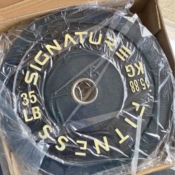 A Pair Of 35Pounds Bumper Weight