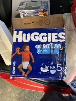 huggies over nites size 5 ,58 count