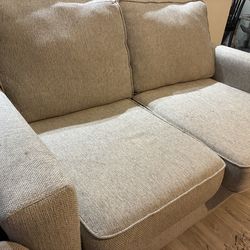 Gray loveseat