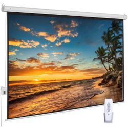 ❤️‍🔥 ZUEDA100 Inch Motorized Projector Screen with Remote