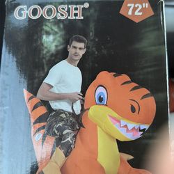 Inflatable Costume ride on T. rex dinosaur adult