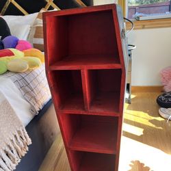 Gothic Red And Black Coffin Shelf