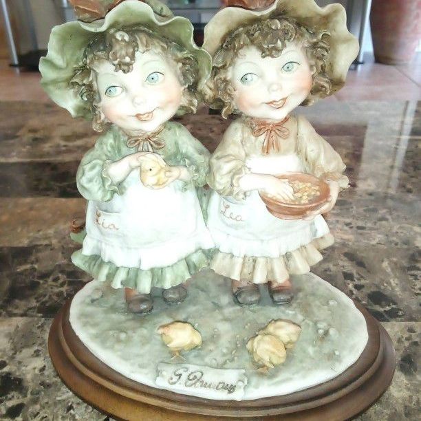 Antique Dutch Porcelain Twins By Guiiseppe Armani 