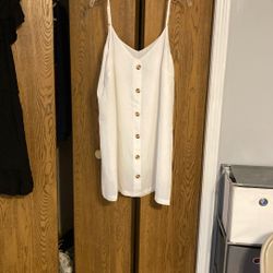 White strapless top