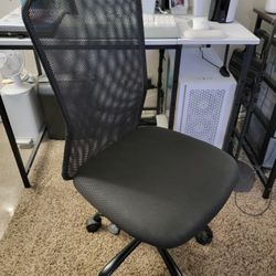 Computer Office  Desk Chair (Black) Mesh Airflow Back  Lumbar Support 