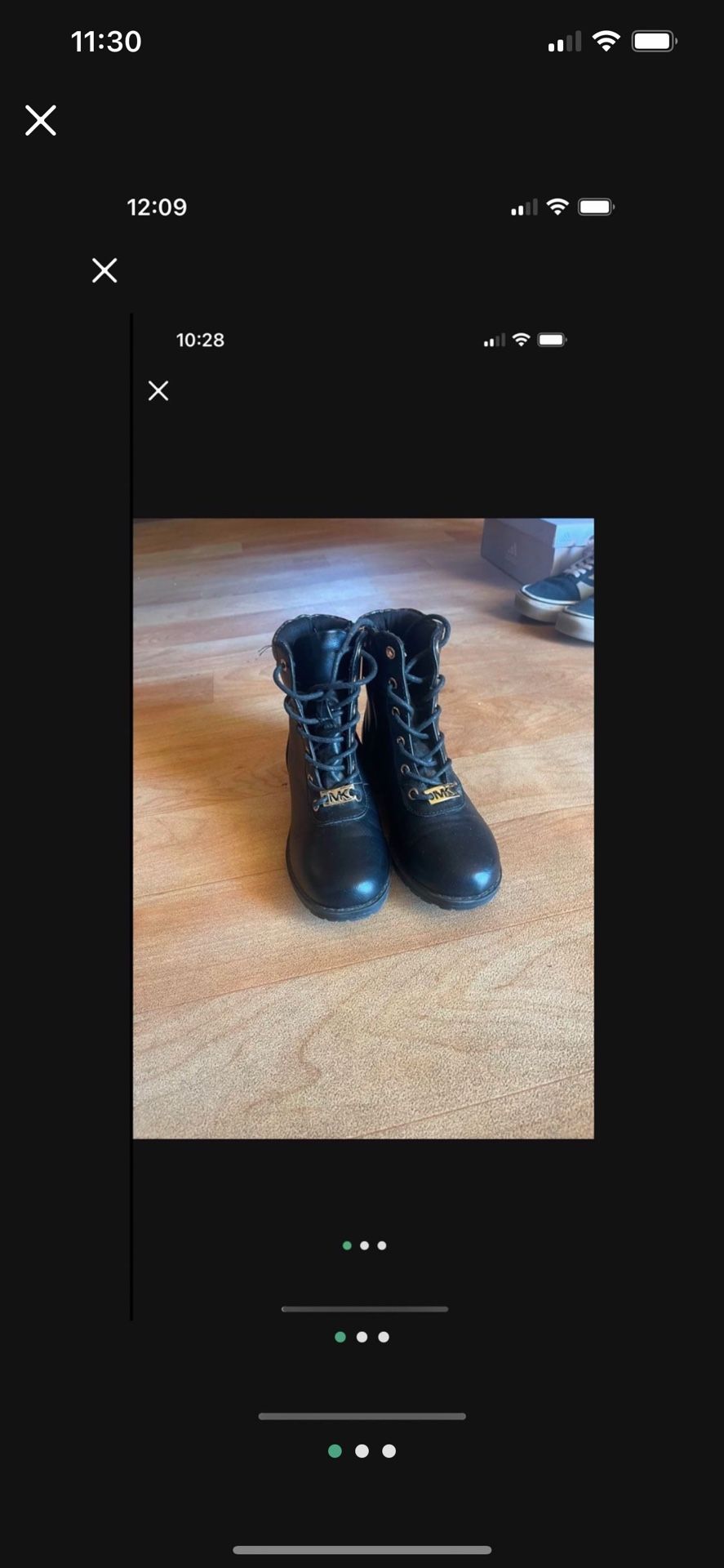 Michael Kors boots for little girls size one barely use