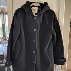 NEW WITH TAGS  XL woman's wool coat with hood.  Pickup also available in Bloomingdale.