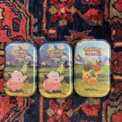 Pokemon Ascended Heroes Mini Tins x3 (2x Clefairy, 1x Pikachu) | Factory Sealed