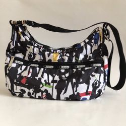 LeSportsac Classic Hobo shoulder bag in the "Groupies" Discontinued print.