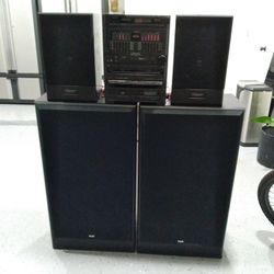 Emerson  , Stereo And  ,speakers, Plus 2 Speakers  , KLH  , 10- 300   Watt Amplifier 