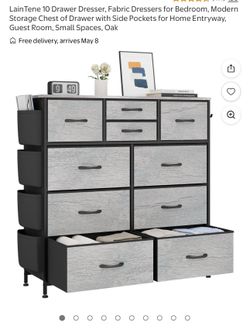 10 drawers dresser (white color)