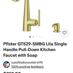 Kitchen Faucet With Soap Dispenser Incluided